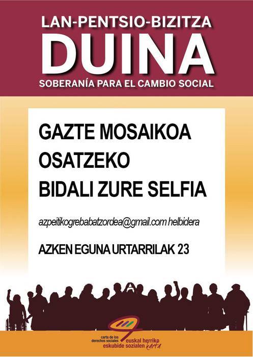 Urtarrilaren 30eko greba babesteko mosaikorako argazkiak bidaltzeko deia egin du Azpeitiko Greba batzordeak