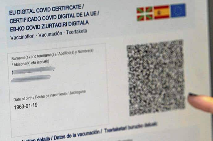 Araban, Bizkaian eta Gipuzkoan COVID ziurtagiria ezartzearen aldeko ebazpena eman du Espainiako Auzitegi Gorenak